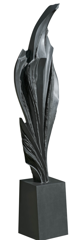 Dernière feuille avant l’orage, Granit d’Inde, 2013, 260 x 65 x 40  cm